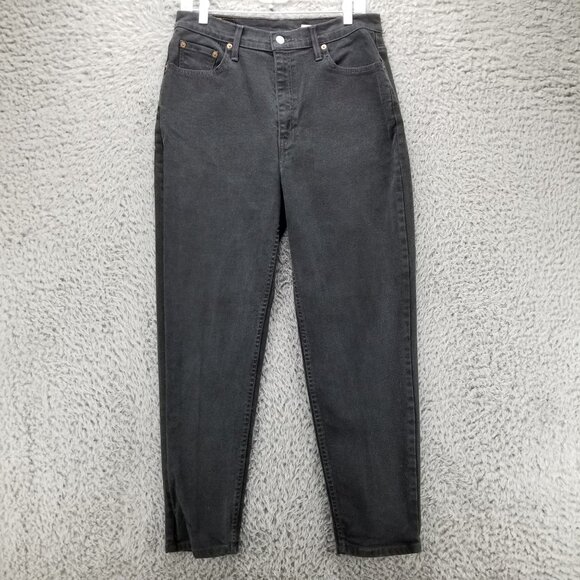 Levi's Jeans Womens 14 Black 512 Slim Fit Tapered Vintage Stretch Denim - Picture 2 of 14